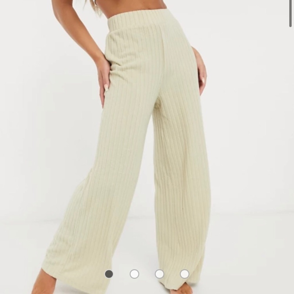 Ribbed Wide Leg Pants